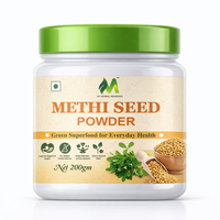 Poudre de Methi Premium (Poudre de Fenugrec) |   Complément alimentaire à base de plantes naturelles |   Poudre de graines de fenugrec pure 200g