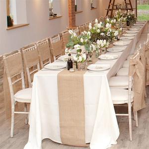 Chemin de <span class=keywords><strong>table</strong></span> rustique en jute naturel, 12 po x 33 pi, rouleau de toile de jute vintage pour mariages, événements, fêtes, décoration de <span class=keywords><strong>table</strong></span> et de maison - Product Image 3