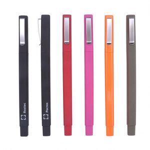 Bolígrafos de Plástico Promocionales con Logotipo Personalizado Impreso en Fábrica, Bolígrafo de Punta Redonda de Goma Cuadrada de 1.0 mm, Color Personalizado, Regalo Publicitario - Product Image 1