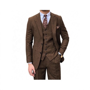 Completo Uomo 3 Pezzi Abito da Matrimonio Slim Fit Smoking da Testimone Formale Casual Blazer Gilet Pantalone - Product Image 4