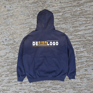 Veste polaire unisexe surdimensionnée doublée, épaisse, vintage, avec fermeture éclair sur le devant, en tissu tricoté en coton/polyester, avec logo personnalisé - Product Image 4