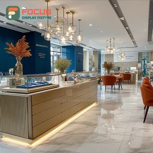 Custom Jewelry Retail Display System Laminated Finish Commercial Store Showcase Cabinet - Product Image 3