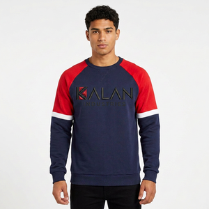 KISSM8 Men's Casual Winter <b>Sweatshirt</b> High Quality Blue 100% Cotton Custom Logo Embroidered Solid Pattern Plus Size Hoodie - Product Image 6