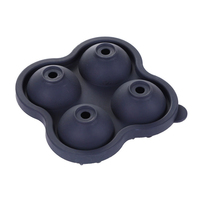 4 paquets de moules à glaçons en silicone de qualité alimentaire réutilisables pour la maison Spheroid Whisky Ice Balls Whiskey Whiskey Whiskey