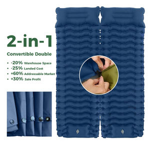 캠핑 및 야외용 현대식 접이식 에어 매트리스 펌프 휴대용 누수 방지 기능이 내장된 이중 경량 슬리핑 패드 - Product Image 1