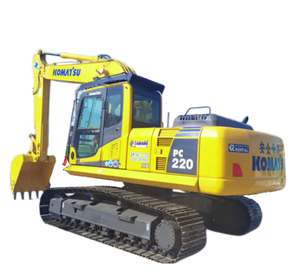 Maquinaria de construcción usada, excavadora Komatsu PC220, retroexcavadora hidráulica, sobre orugas, excavadora Komatsu de segunda mano de 22 toneladas - Product Image 1