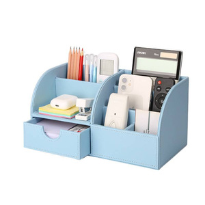 Tempat alat tulis telepon seluler pensil kartu bisnis multifungsi pengatur meja penyimpanan persegi panjang Modern - Product Image 1