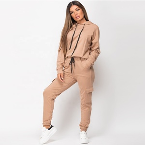 Conjunto Deportivo Completo con Capucha para Mujer, Diseño 2 en 1, Resistente al Viento, Poliéster/Algodón, Invierno, Sudadera con Capucha y Pantalones Joggers - Product Image 3