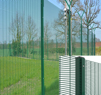 Clôture de sécurité 358 anti-escalade haute sécurité Clearview 358, clôture de protection périmétrique galvanisée et revêtue de PVC