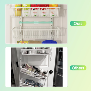 9 Tier 2 in 1 <b>Wall</b> Mount & <b>Hanging</b> Spice Rack Adjustable Deep Basket Heavy-Duty Seasoning <b>Storage</b> Over the Door Pantry Organizer - Product Image 4