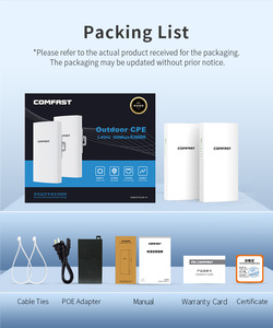 Comfast 300Mbps Ngoài Trời CPE Cầu 2.4Ghz Không Dây Wifi Router AP Repeater Wi-Fi Tín Hiệu Extender <span class=keywords><strong>PTP</strong></span> Truyền Thông Mạng - Product Image 6