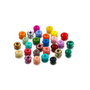 Perles de verre rondes, 33 couleurs, pour la création de bijoux, accessoires de bracelet DIY, perles en vrac, cristal plaqué, lampwork - Product Image 3