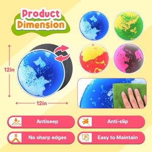 Jouet éducatif, dalles de sol tactiles en PVC non toxique remplies de <span class=keywords><strong>gel</strong></span> coloré, dalles de sol liquides sensorielles pour la chambre d'enfant, équipement de thérapie - Product Image 3