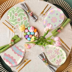 Platos <span class=keywords><strong>de</strong></span> Papel Irregulares Desechables, Vajilla Multicolor, Decoración para Fiestas <span class=keywords><strong>de</strong></span> Cumpleaños con Temática <span class=keywords><strong>de</strong></span> <span class=keywords><strong>Conejo</strong></span> <span class=keywords><strong>de</strong></span> <span class=keywords><strong>Pascua</strong></span>, Juego <span class=keywords><strong>de</strong></span> Decoración, Gran Venta - Product Image 4