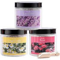Sel de Bain Exfoliant Naturel en Cristal pour le Corps et les Pieds, Parfum Rose Lavande, Soin Spa au Lait, Idéal Cadeau Marque Blanche