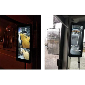 12.3 pouces double 2 lentilles <span class=keywords><strong>caméra</strong></span> de tableau de bord de voiture avant Bus DVR vidéo <span class=keywords><strong>rétroviseur</strong></span> divisé pour Bus RV chariot élévateur - Product Image 3