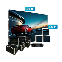 Dış Mekan P3.91 LED Video Duvarı Dev Ekran Yüksek Parlaklıkta Döküm Alüminyum Gösterge Paneli Uçuş Çantası Dahil Tam Sistem