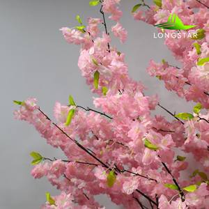 Plante artificielle de 3,5 m, grande plante d'extérieur, arbre de fleurs de pêcher artificielles, plante à fleurs en soie pour <span class=keywords><strong>mariage</strong></span>, fête, festival, aménagement paysager - Product Image 5