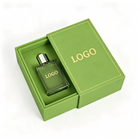Boîte d'emballage en papier rigide magnétique pour huiles essentielles et parfums faits à la main, avec pelliculage mat, gaufrage et doublure en éponge, recyclable, vente en gros