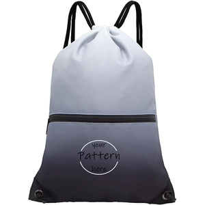 Wholesale Customized Logo Printed Waterproof Promotional Polyester Nylon Drawstring Shop Gym Sport and Backpack Draw String Bags