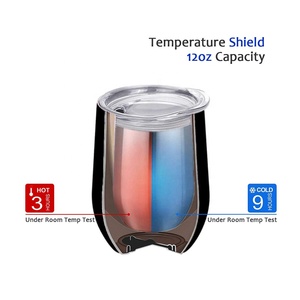 12oz Double Paroi Tasse à Café Sous Vide En Acier Inoxydable Vin gobelets - Product Image 3