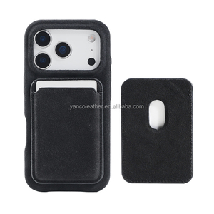 Étui de téléphone minimaliste en <span class=keywords><strong>Alcantara</strong></span> avec pochette magnétique pour cartes pour <span class=keywords><strong>iPhone</strong></span> 17 18 <span class=keywords><strong>Pro</strong></span> Max – Housse de luxe en suède - Product Image 2