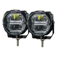 Feux de brouillard/de travail LED DRL blanc/jaune 12V 24V IP68 50W 5000 Lumens 3 pouces, auxiliaires tout-terrain pour SUV 4x4, moto, vélo