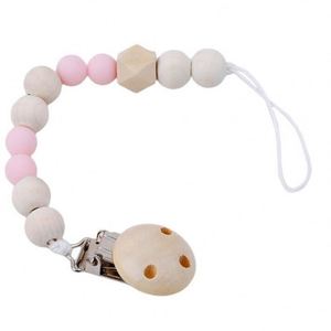 Cadena de Silicona Ecológica para Bebés con Clip de Madera para Chupete y Logotipo Personalizado - Product Image 4