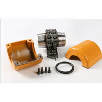 Accouplement flexible à chaîne KC en acier 45 pour moteur à engrenages à rouleaux GL, couple élevé, personnalisable, OEM, alésage 20 mm, couple nominal 300 Nm
