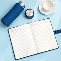 Cuaderno Minimalista de Cuero A5, Tapa Dura de Cuero PU Mate con Logotipo Estampado en Relieve, para Galerías de Arte, Hoteles Boutique y Marca Corporativa