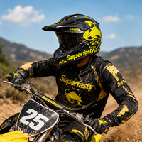 Casque de moto tout-terrain personnalisé avec double visière, étanche, homologué DOT, équipement de conduite de qualité professionnelle