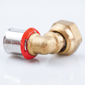 Coude femelle égal en laiton avec raccord à écrou Mobil pour tuyau <span class=keywords><strong>multicouche</strong></span> "U" profil <span class=keywords><strong>ou</strong></span> tuyau Pex Al Pex - Product Image 2