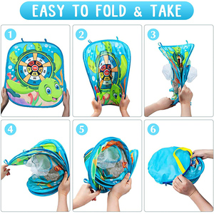 Jeu <span class=keywords><strong>de</strong></span> plage <span class=keywords><strong>de</strong></span> sport à l'extérieur jouets sac <span class=keywords><strong>de</strong></span> fèves jeu <span class=keywords><strong>de</strong></span> lancer pliable double face portable cornhole jeu avec 10 poufs pour enfants - Product Image 3
