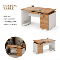 Poste de travail de bureau moderne, mobilier commercial, bureau d'étude pour étudiants, bureau de secrétaire pour chambre, table de bureau en verre, table en bois