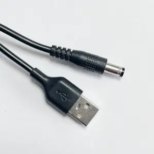 Manufacturers supply high quality USB2.0 DC power cord 5V usb to dc5.5*2.1male charging cable New model