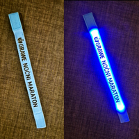 Bracelets promotionnels lumineux personnalisés avec logo, en tissu, pour festivals et événements