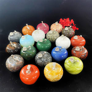 Grosir Kerajinan Tangan Alami Kualitas Tinggi Ornamen Kerajinan Ukir Apple Batu Penyembuhan Kristal untuk Hadiah LSY - Product Image 2