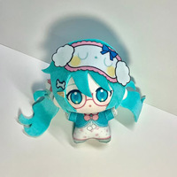 10CM Miku fille Mini Figure en peluche porte-clés Kawaii Anime poupée pendentif mignon jouet pour sacs cadeaux