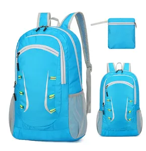 OEM ODM Nylon Casual Sports Backpacks Foldable Bagpack For Outdoor Waterproof Rucksack Mochila Lightweight Folding Back packs