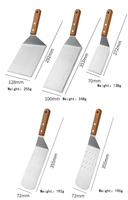 Ensemble d'outils de barbecue en acier inoxydable pour le voyage, le camping en plein air, la cuisine, la cuisson, la friture, la spatule à steak, emballage inclus