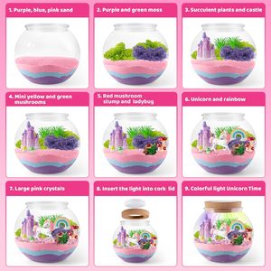 JOYSUN Plastic Light-Up Animals &amp; Nature Theme <strong>Terrarium</strong> <strong>Kit</strong> for Kids DIY LED Night Light Educational Gift for Girls Ages 7-12 - Product Image 4