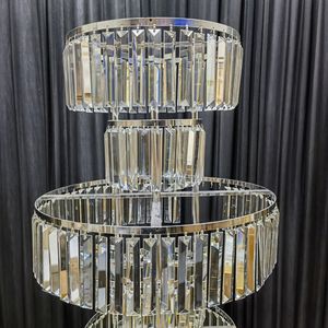 <span class=keywords><strong>Torre</strong></span> de champán decorativa de alta calidad, cristal chapado <span class=keywords><strong>en</strong></span> oro, tres capas, estante de flores Arhat, soporte de suelo - Product Image 4