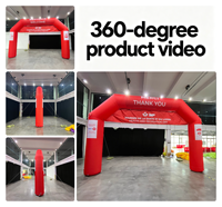 Arco Inflable Publicitario de Tela Oxford Personalizado para Exteriores con Soplador, Arcos Inflables Reforzados Impermeables para Eventos