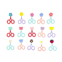 Ciseaux à broder mignons mini tournesol, couleurs personnalisées, avec protège-lame fleur, Super Snips pour le point de croix et les loisirs créatifs
