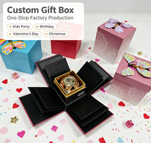 <span class=keywords><strong>Scatola</strong></span> Regalo Sorpresa a Forma di Farfalla Volante Personalizzata, Fai-da-Te per <span class=keywords><strong>Scatola</strong></span> Esplosiva, Scatole Rigide Riciclabili per San Valentino e Compleanno - Product Image 2