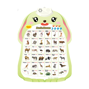 Offre Spéciale animaux indonésiens Fruits légumes Professions lettres <span class=keywords><strong>Audio</strong></span> tableau mural parlant affiche jouets éducatifs pour enfants - Product Image 1