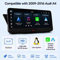 Système multimédia automobile Linux à démarrage rapide de 10,25 pouces avec CarPlay sans fil et Android Auto pour Audi A4 A4L S4 B8 A5 S5C 2009-2016 IPS