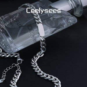 Colar de Corrente Cubana de Titânio, Estilo Hip-Hop, Versátil, Minimalista de Alto Padrão, Presente para Homens e Mulheres - Product Image 2