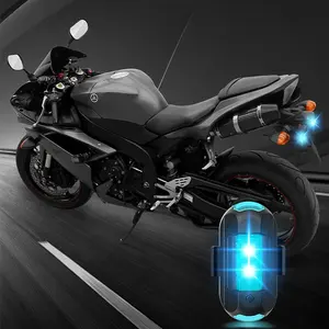 मोटरसाइकिल टेल वार्निंग लाइट टर्न सिग्नल इंडिकेटर यूनिवर्सल एलईडी एंटी-टकराव चेतावनी मिनी सिग्नल ड्रोन स्ट्रोब लाइट के साथ