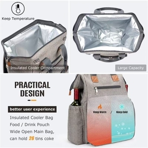 Viaje al aire libre portátil plegable de gran capacidad multifuncional mamá bebé pañal <span class=keywords><strong>cama</strong></span> mochila bolsa de aislamiento bolsa de refrigeración - Product Image 5